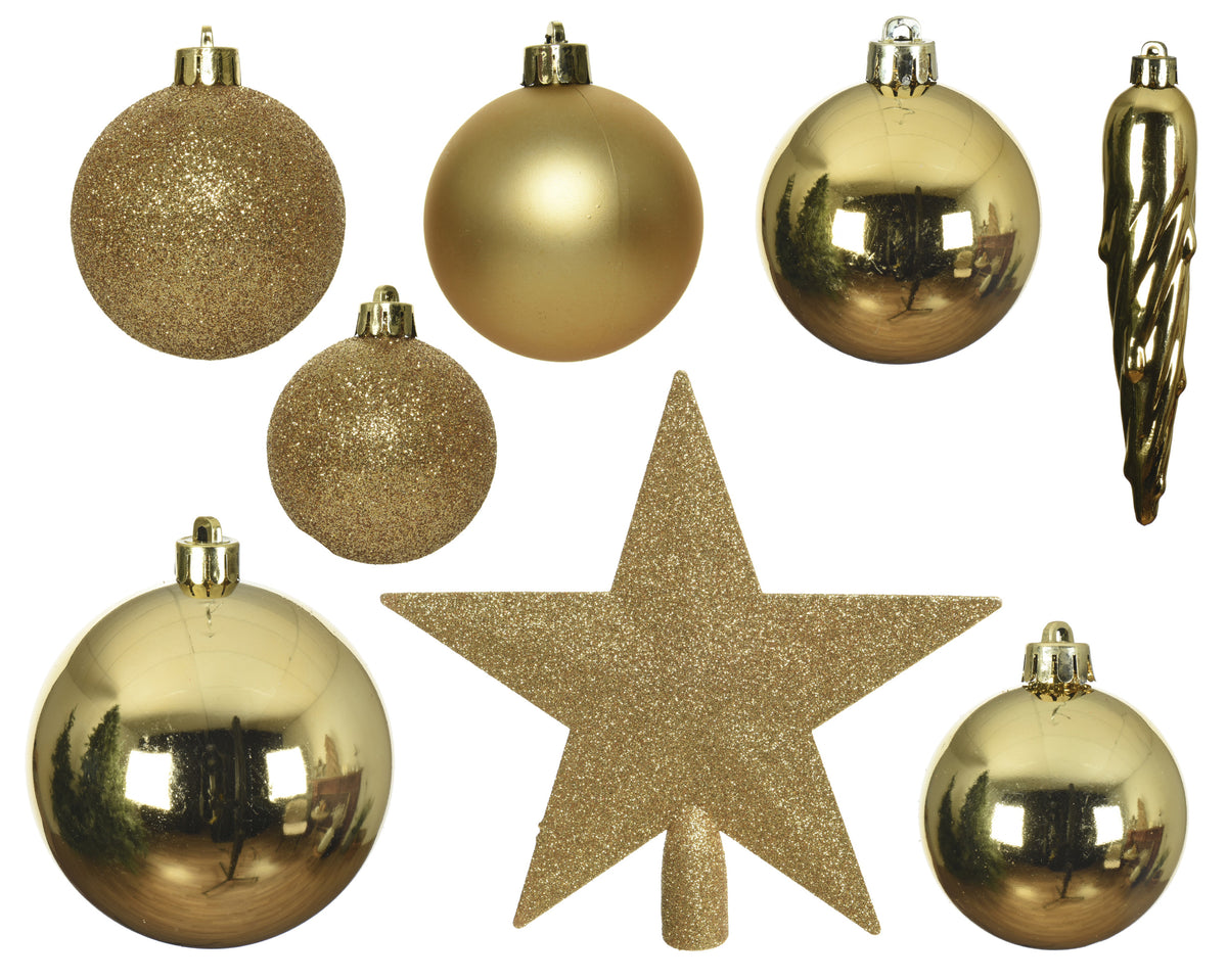 Kerstballen Goud – 33 Stuks – 8 cm - foto 4