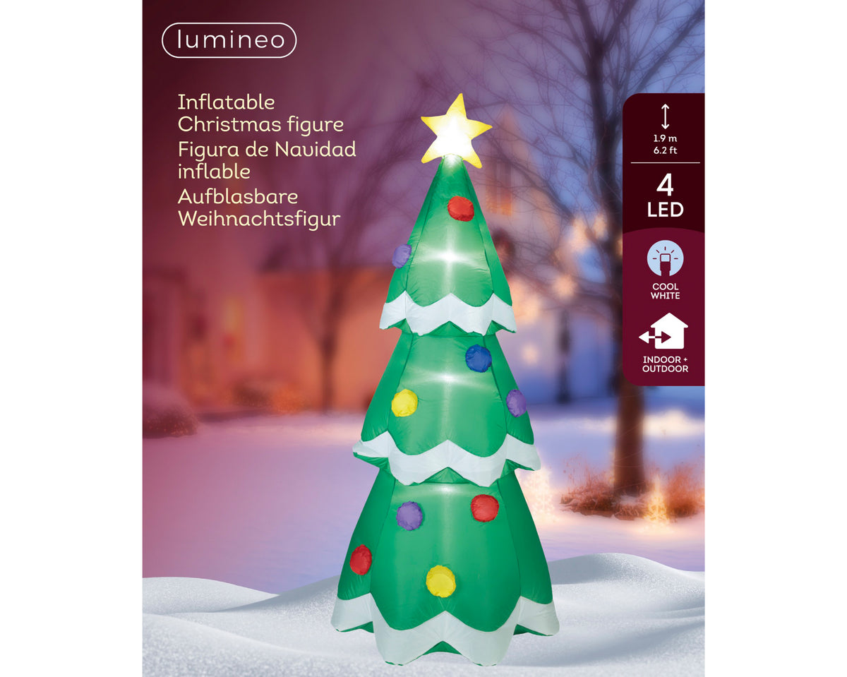Opblaasbare Kerstman in Kerstboom – LED – 183 cm - foto 3