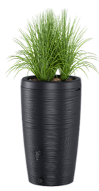 Regenton zwart houtnerfstructuur 240L -
