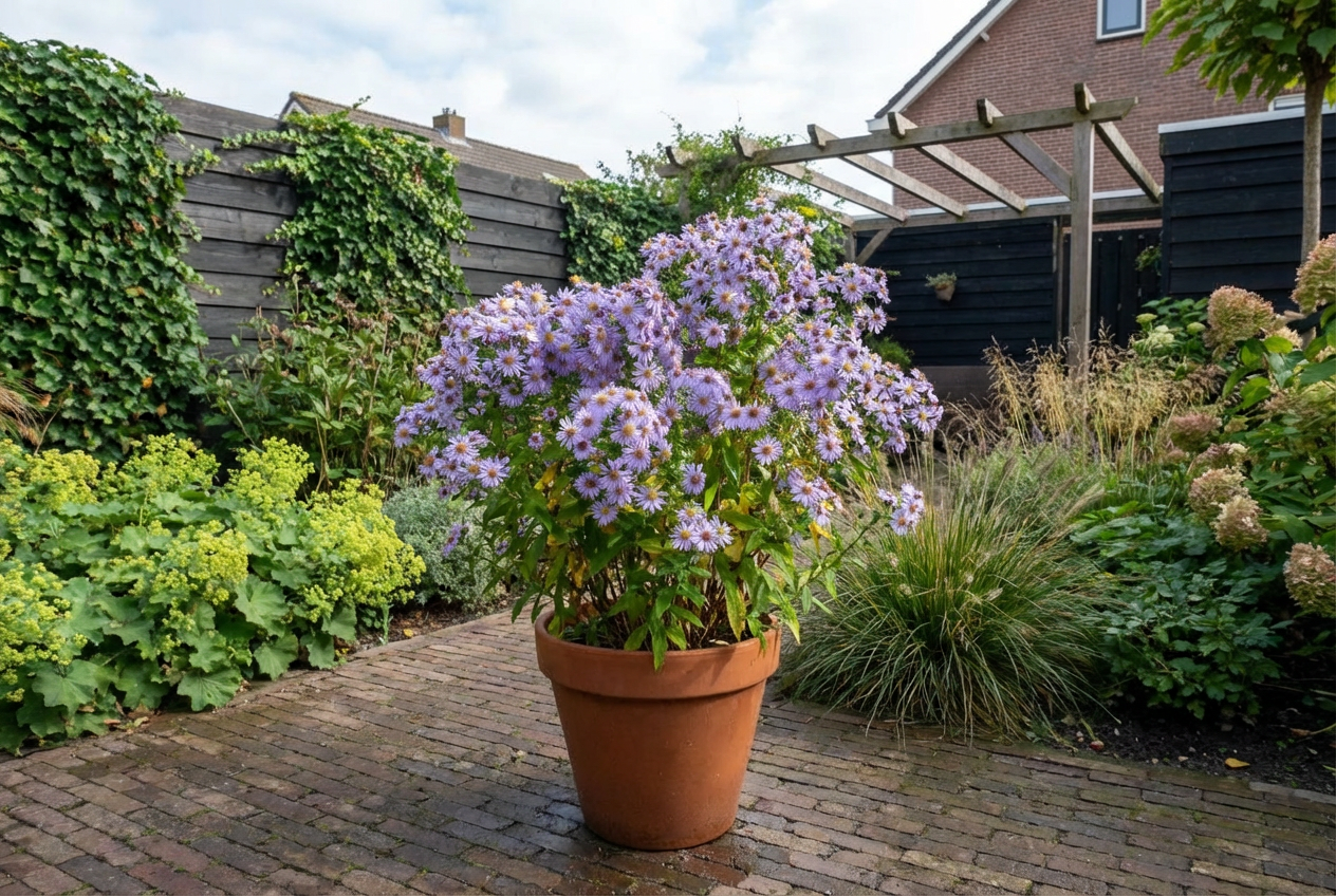 Dwerg aster (Aster ageratoides 'Asran') - Tuinplanten