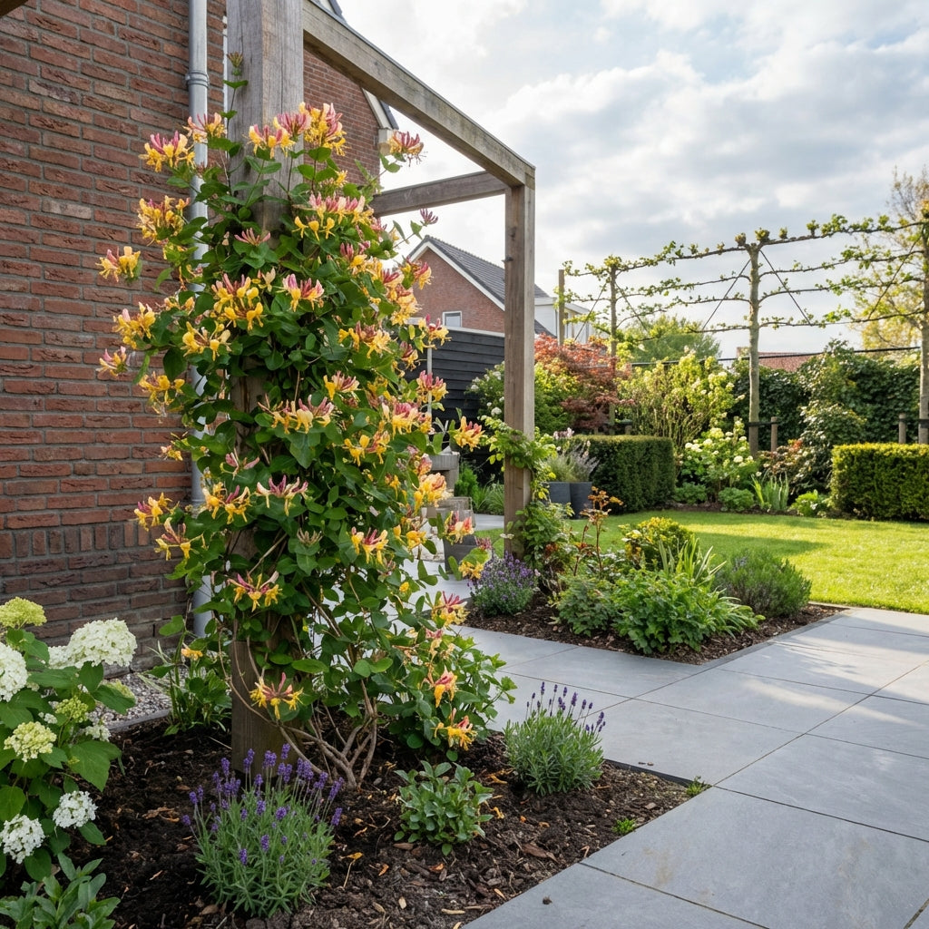 Klimplant Lonicera heckrottii American Beauty (kamperfoelie) - Klimplanten