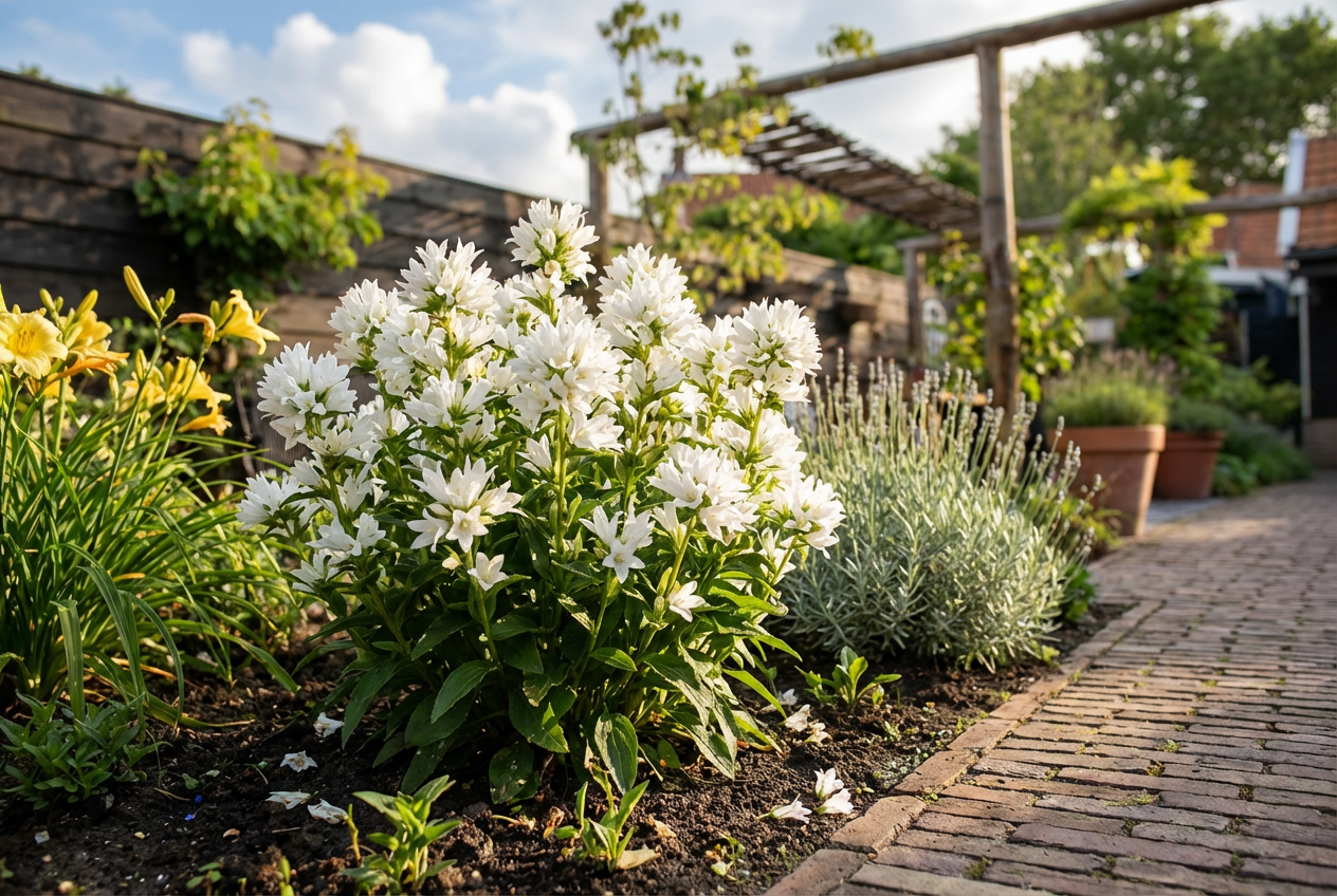 Kluwen klokje (Campanula glomerata 'Schneekrone') - Tuinplanten