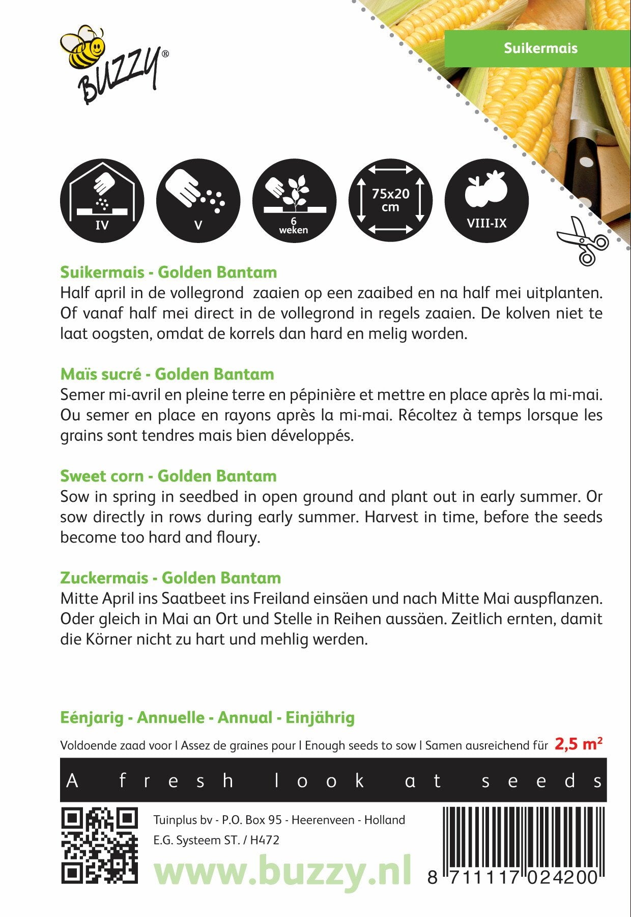 Suikermais Golden Bantam - Zaden