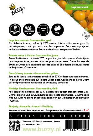 Tomaten Gourmandise (gele cherry patio) - Zaden