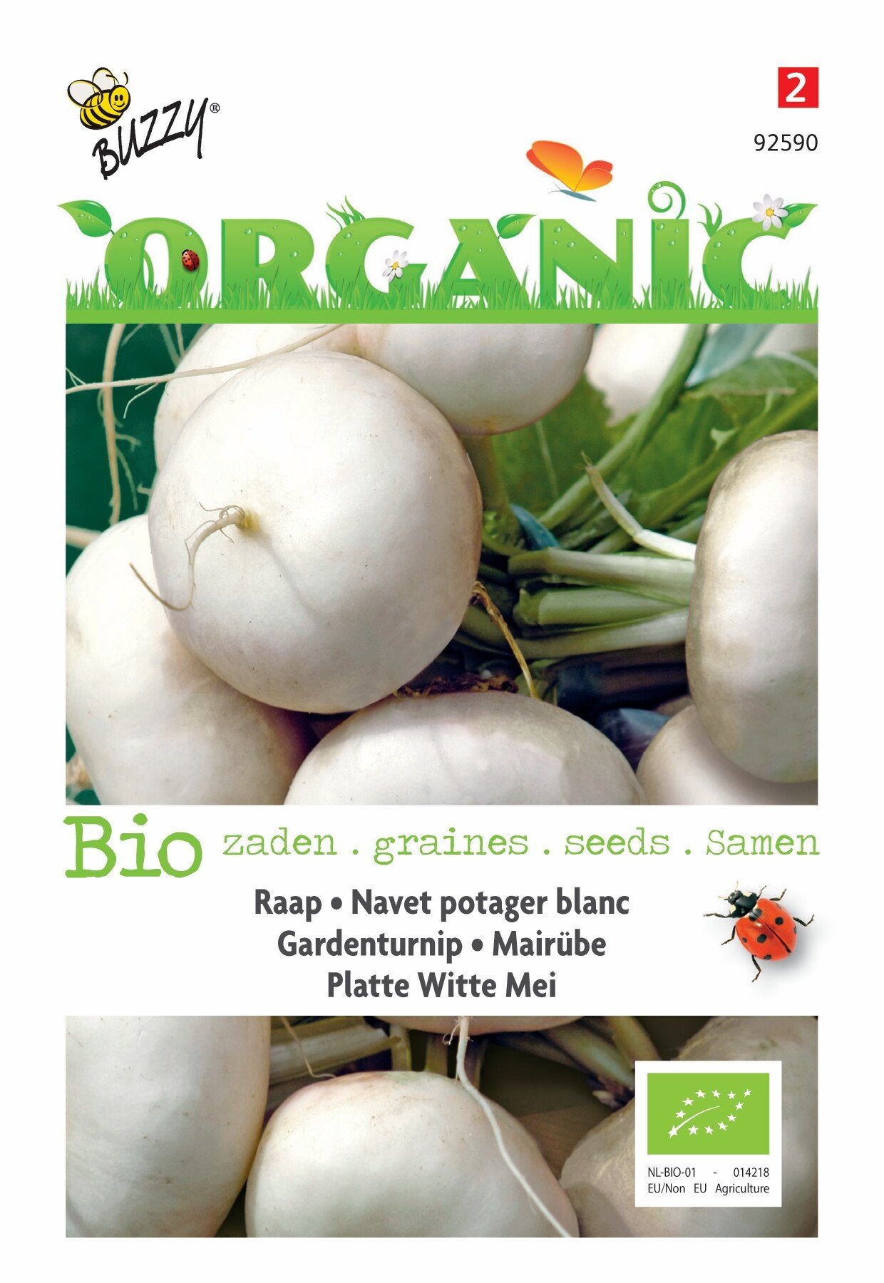 Raap Platte Witte Mei (BIO) - Zaden