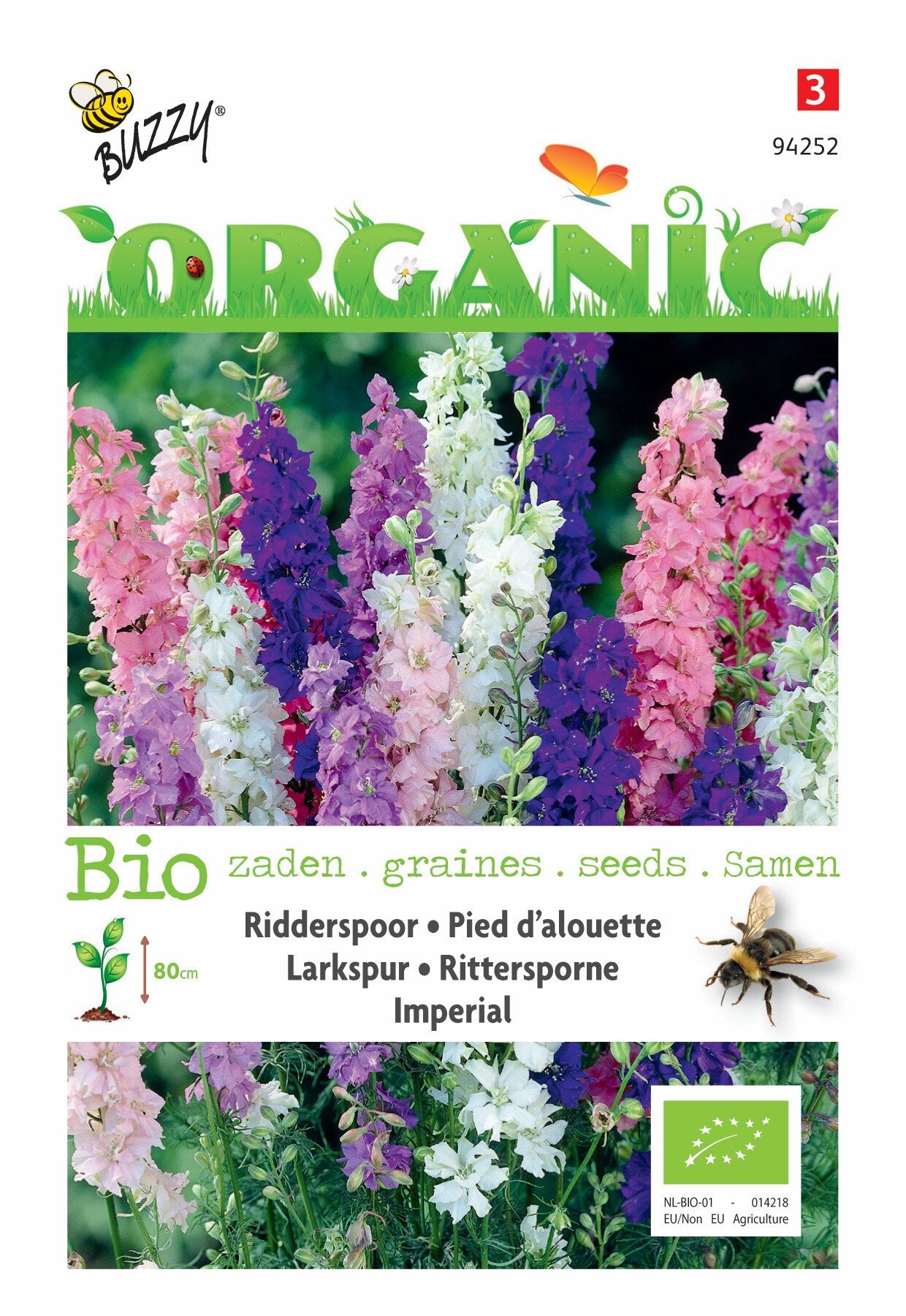Delphinium, Ridderspoor Imperial (BIO) - Zaden