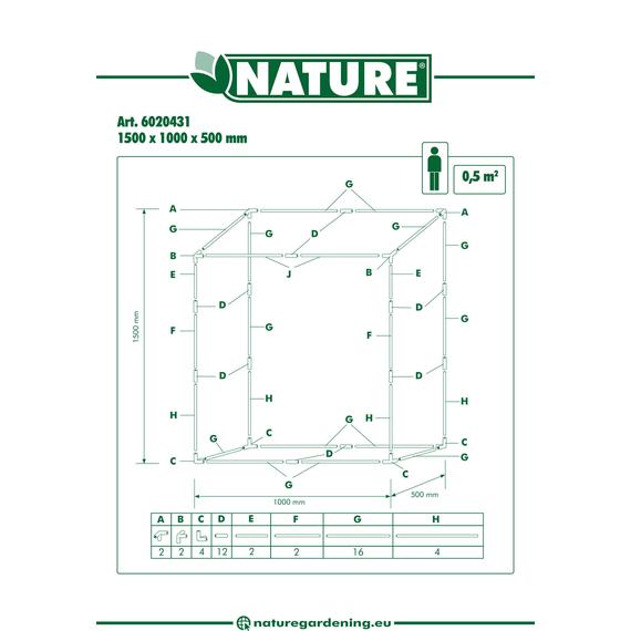 Mini-tomatentuinkas H150x100x50cm - Kweekbenodigdheden