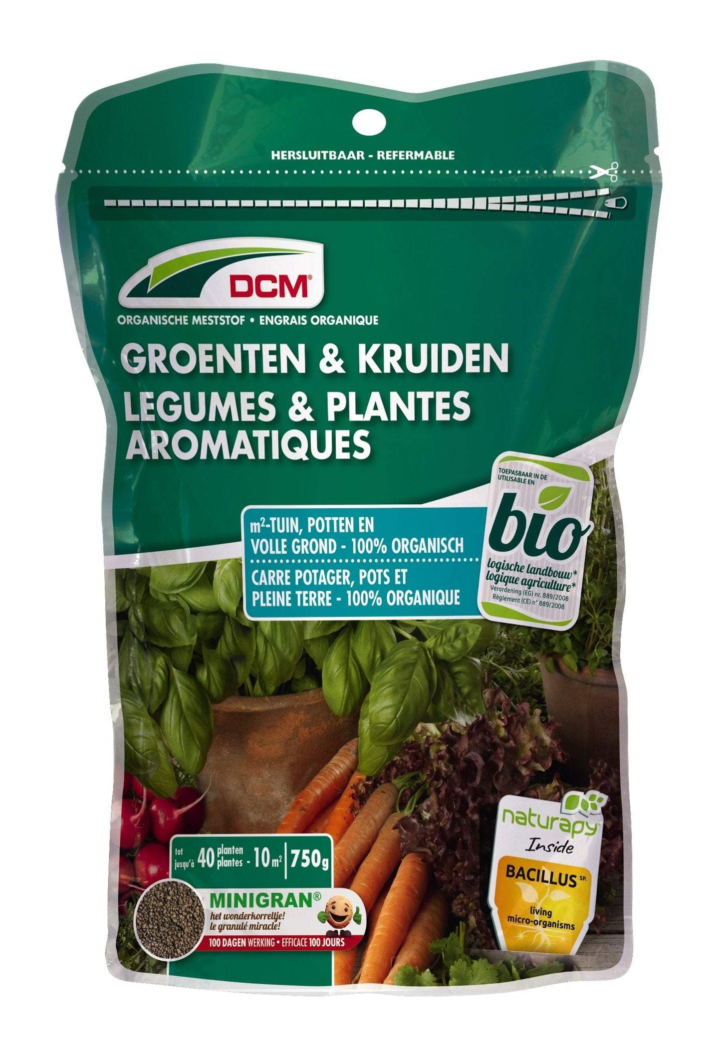 Meststof Bio Groenten en Kruiden - 750 gram - grond en meststoffen