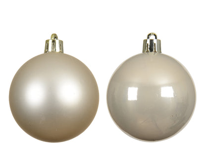 Kerstballen Parel 8 cm – 6 Stuks – Mat & Glanzend - foto 2