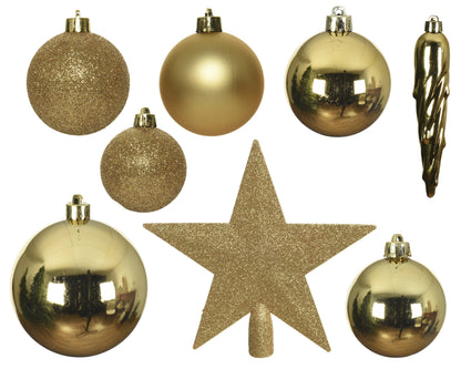 Kerstballen Goud – 33 Stuks – 8 cm - foto 4