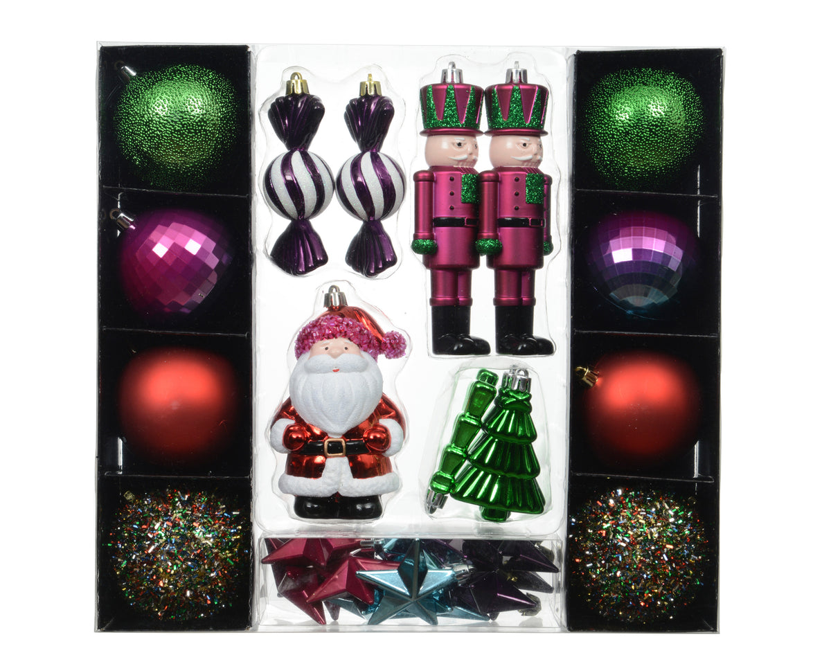Kerstballen Mix Box – 29 Stuks – Mat, Glans & Glitter