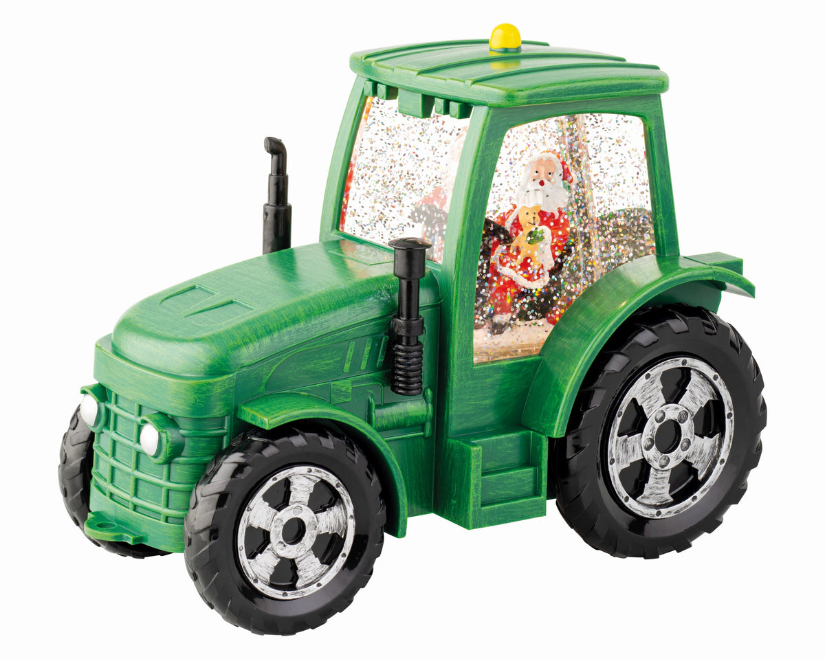Kerst Waterspinner Tractor – LED & Muziek – 17 cm - foto 2