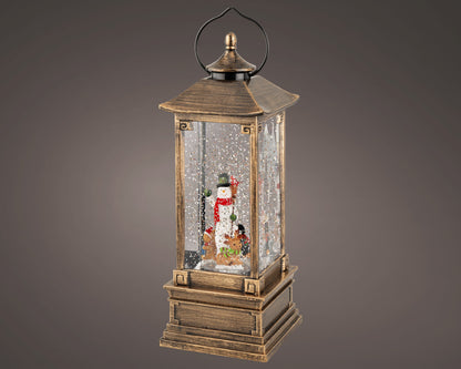 Sneeuwbol Lantaarn – Goud – LED – 28,5 cm
