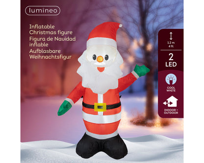 Opblaasbare Kerstman – LED – Meerkleurig – 115 cm - foto 3