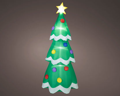 Opblaasbare Kerstman in Kerstboom – LED – 183 cm