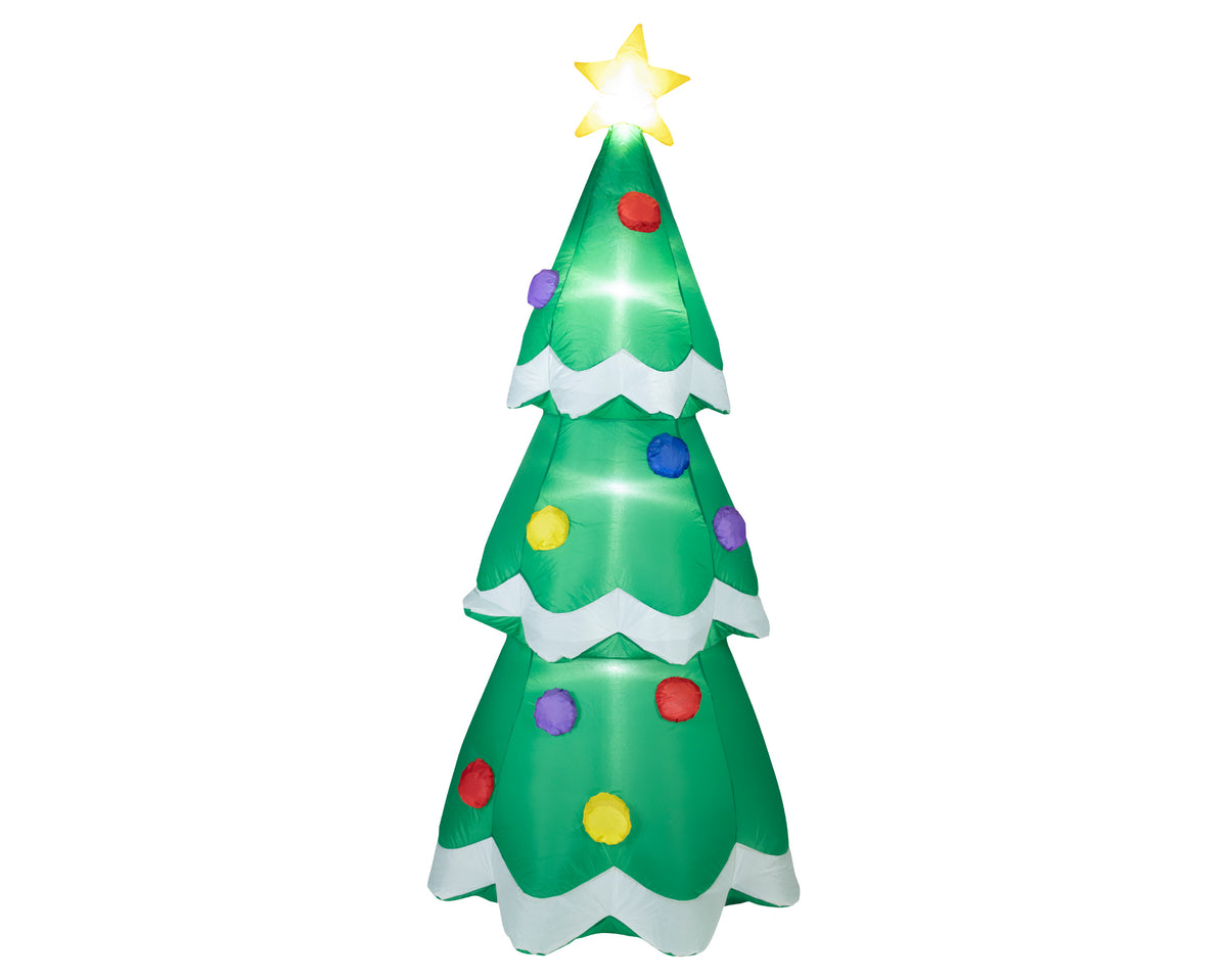Opblaasbare Kerstman in Kerstboom – LED – 183 cm - foto 2