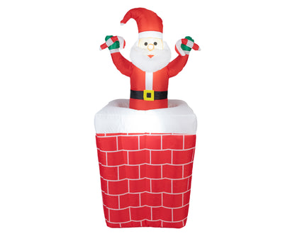Opblaasbare Kerstman Schoorsteen – LED – 150 cm - foto 2