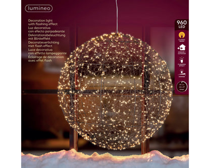 Kerst Lichtbol – 960 LED – Timer – Klassiek Warm – Ø 60 cm - foto 3