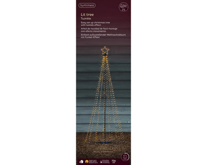 Micro LED Kerstboom - 706 LED - H240xD100 cm - Warm - Lumineo - foto 3