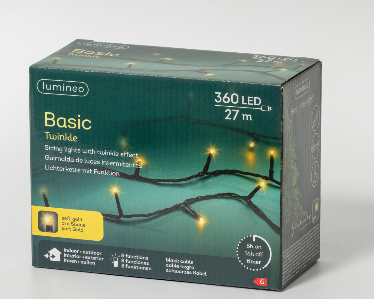 Kerstverlichting Zwart & Soft Gold - 2700 cm - Basic - foto 2