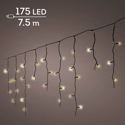 IJspegelverlichting LED Soft Gold - 7,5 m - 175 LED - 8 functies