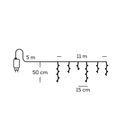 IJspegelverlichting LED Soft Gold - 11 m - 259 LED - 8 functies - foto 5