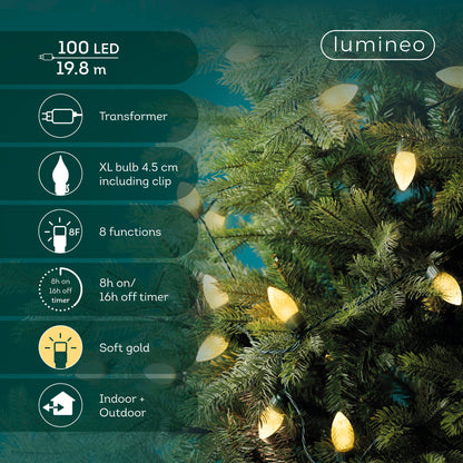 Lumineo Vintage Lights - 100 LED - 1980 cm - 210 cm - Twinkle - foto 3