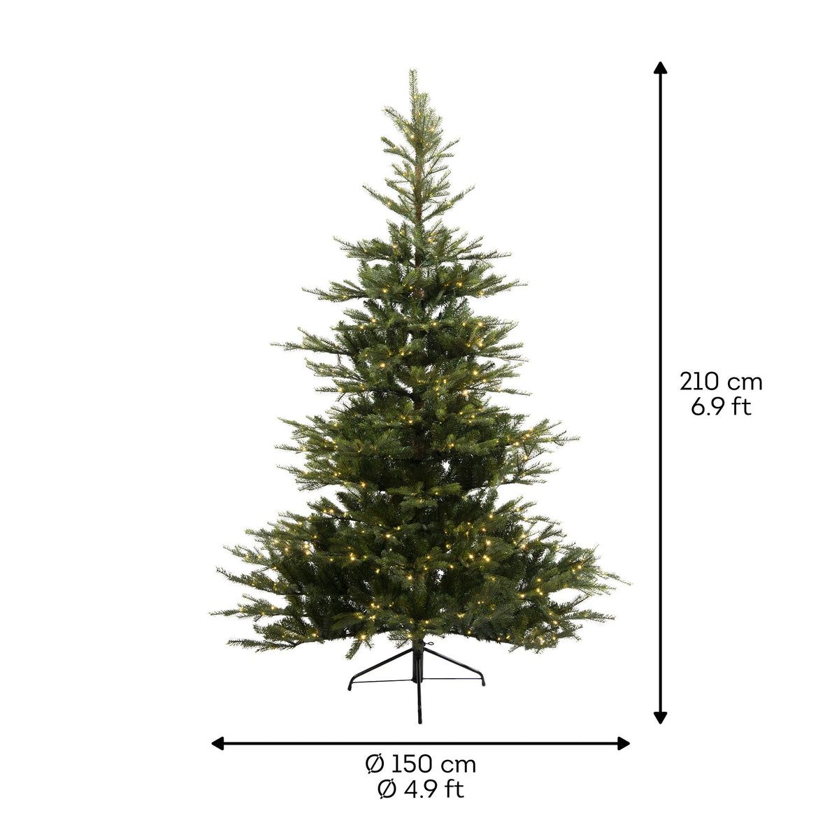 Kunstkerstboom LED - 210 cm - Groen - foto 7