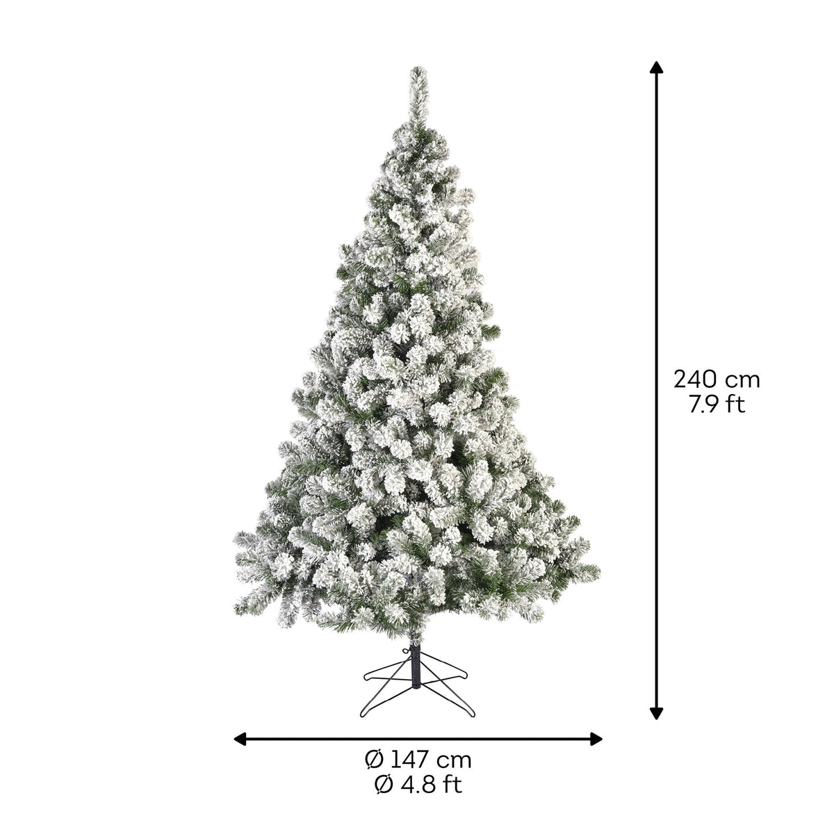 Kunstkerstboom Imperial Pine - Sneeuw - H 240 cm - foto 6