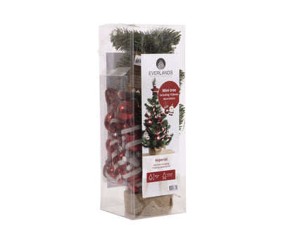 Mini Kunstkerstboom - H 75 cm - Groen - 20 Kersthangers