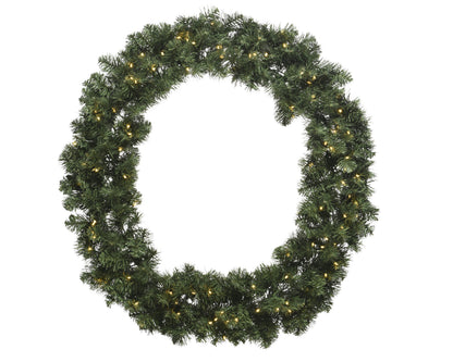 LED Kerstkrans - Ø 60 cm - Groen - 50 LED's - Timer