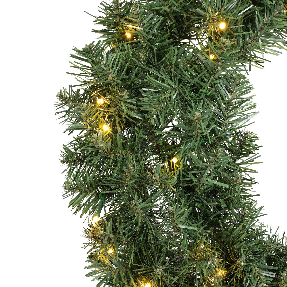 LED Kerstkrans - Ø 60 cm - Groen - 50 LED's - Timer - foto 2