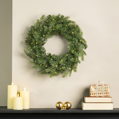 LED Kerstkrans - Ø 50 cm - Groen - 50 LED's - Binnen/Buiten - foto 4