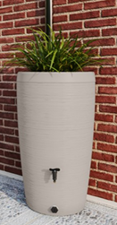 Regenton wave taupe houtnerfstructuur 240L