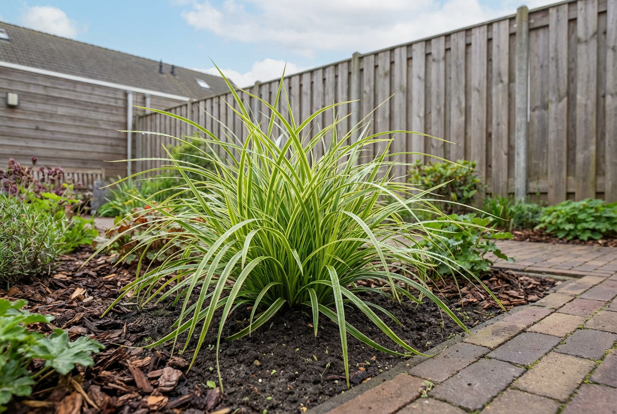Zegge (Carex morrowii 'Variegata') - Tuinplanten
