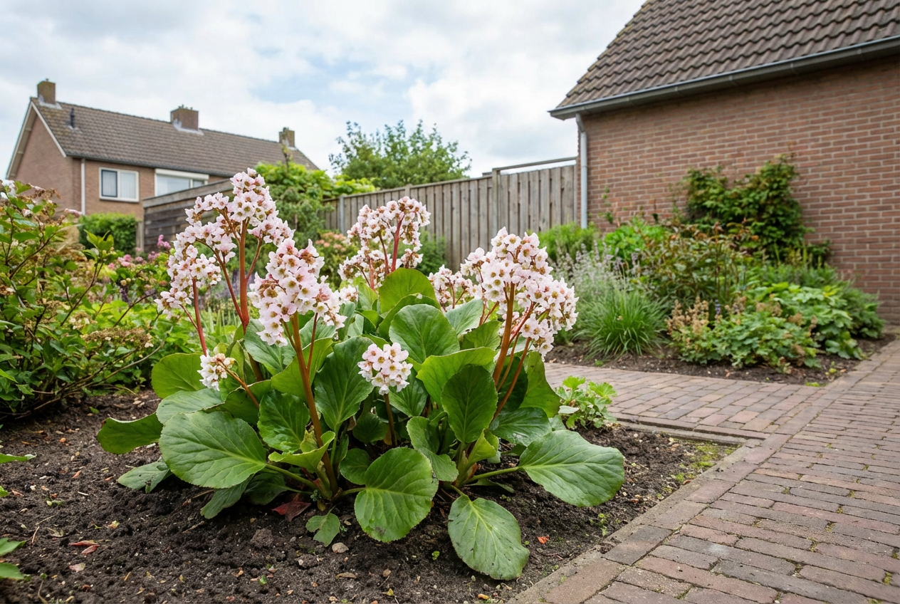schoenlappersplant - Bergenia 'Silberlicht' - Tuinplanten