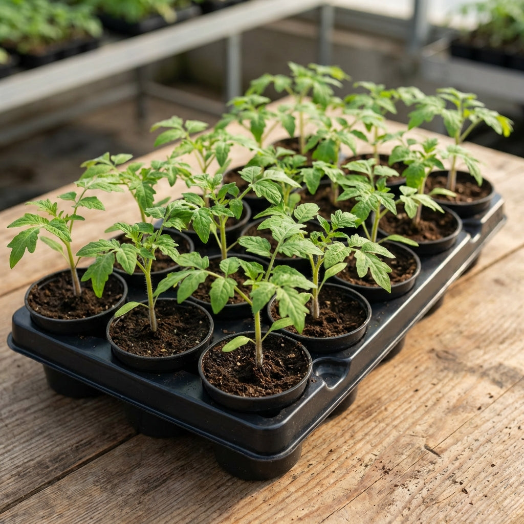 Kweektray met 24 potjes - 6cm zwart - Kweekbenodigdheden