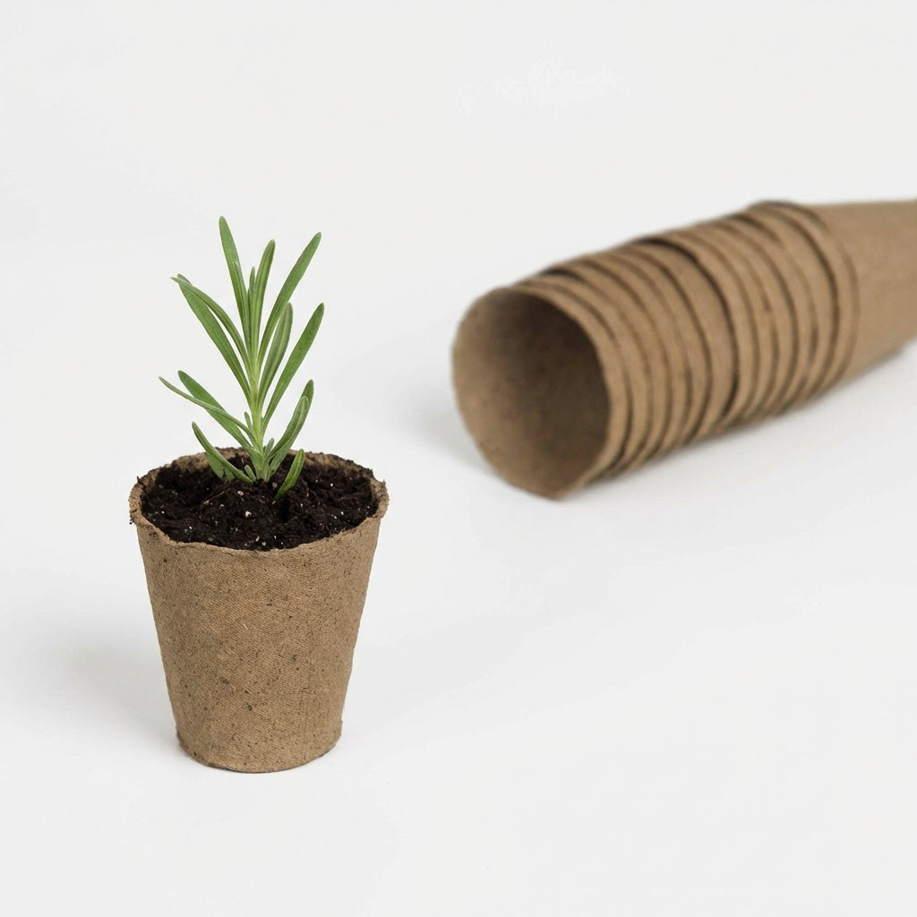 Afbreekbare potjes H8,5xØ8cm 15 stuks - Kweekbenodigdheden