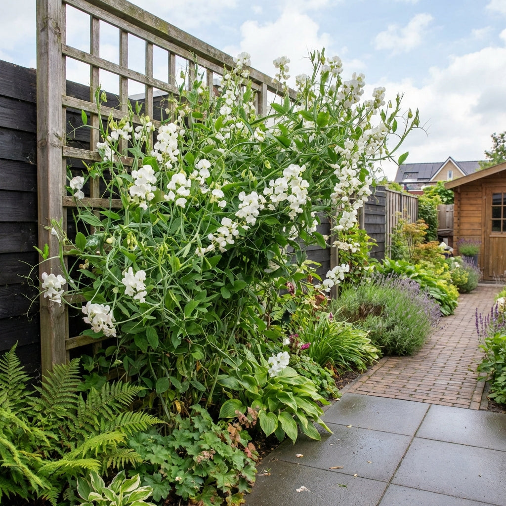 Pronkerwt (Lathyrus latifolius 'White Pearl') - Tuinplanten