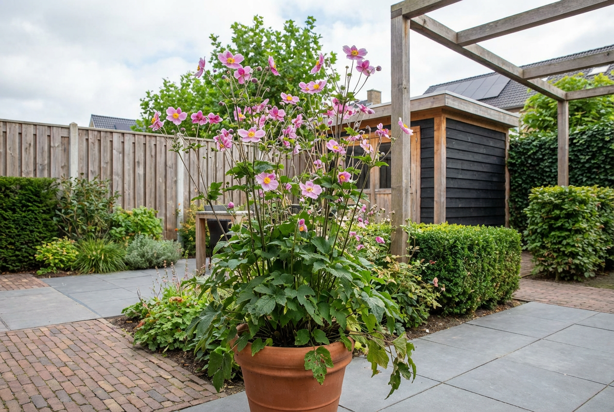 Japanse anemoon (Anemone hupehensis 'Prinz Heinrich') - Tuinplanten