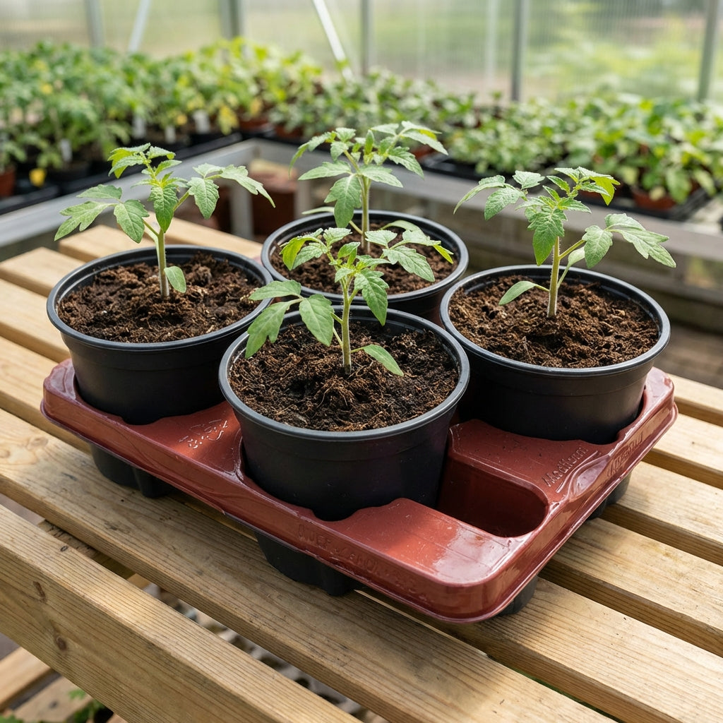 Kweektray met 4 potjes - 15 cm - Kweekbenodigdheden