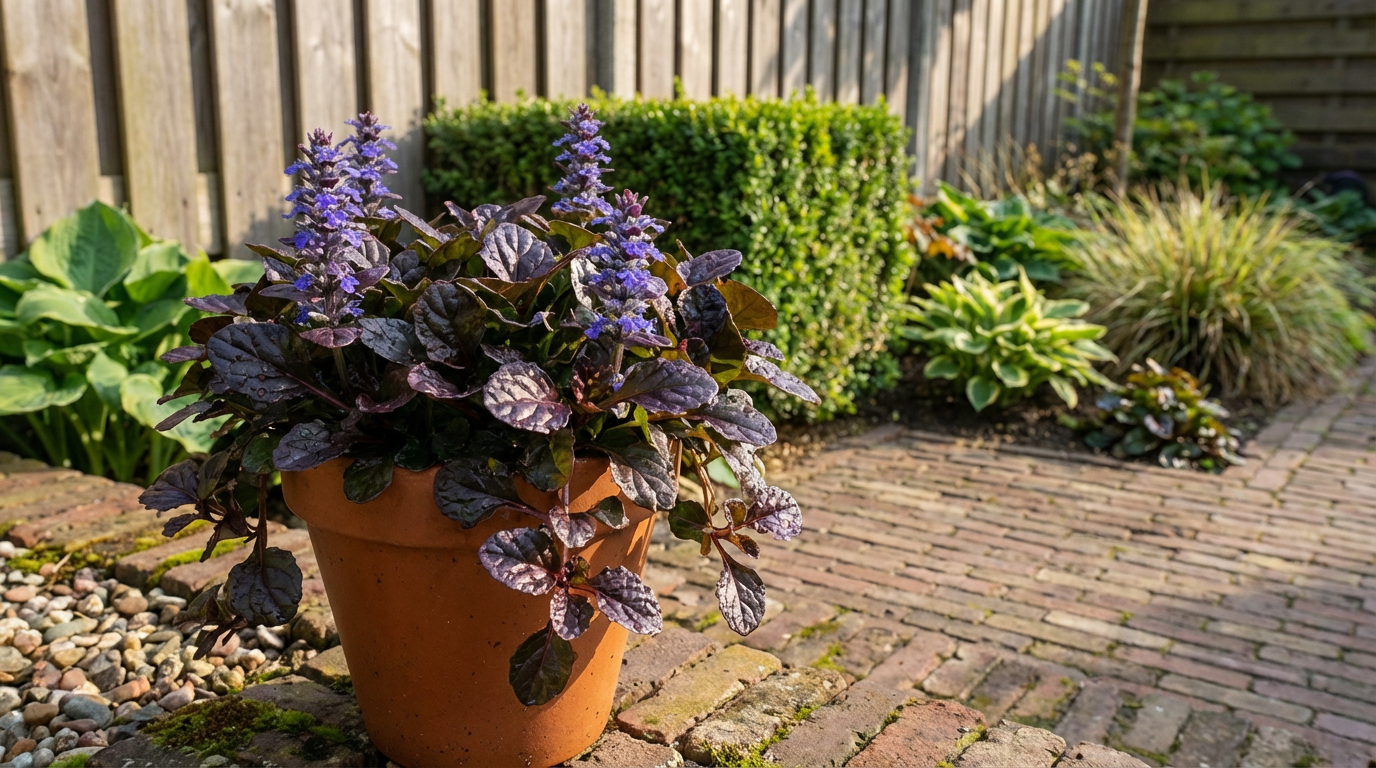 Kruipend zenegroen (Ajuga reptans 'Black Scallop') - Tuinplanten