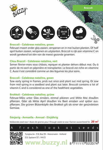 Broccoli Calabrese natalino, groen - Zaden