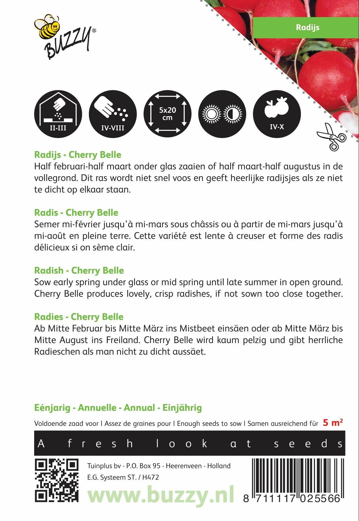 Radijs Cherry Belle - Zaden